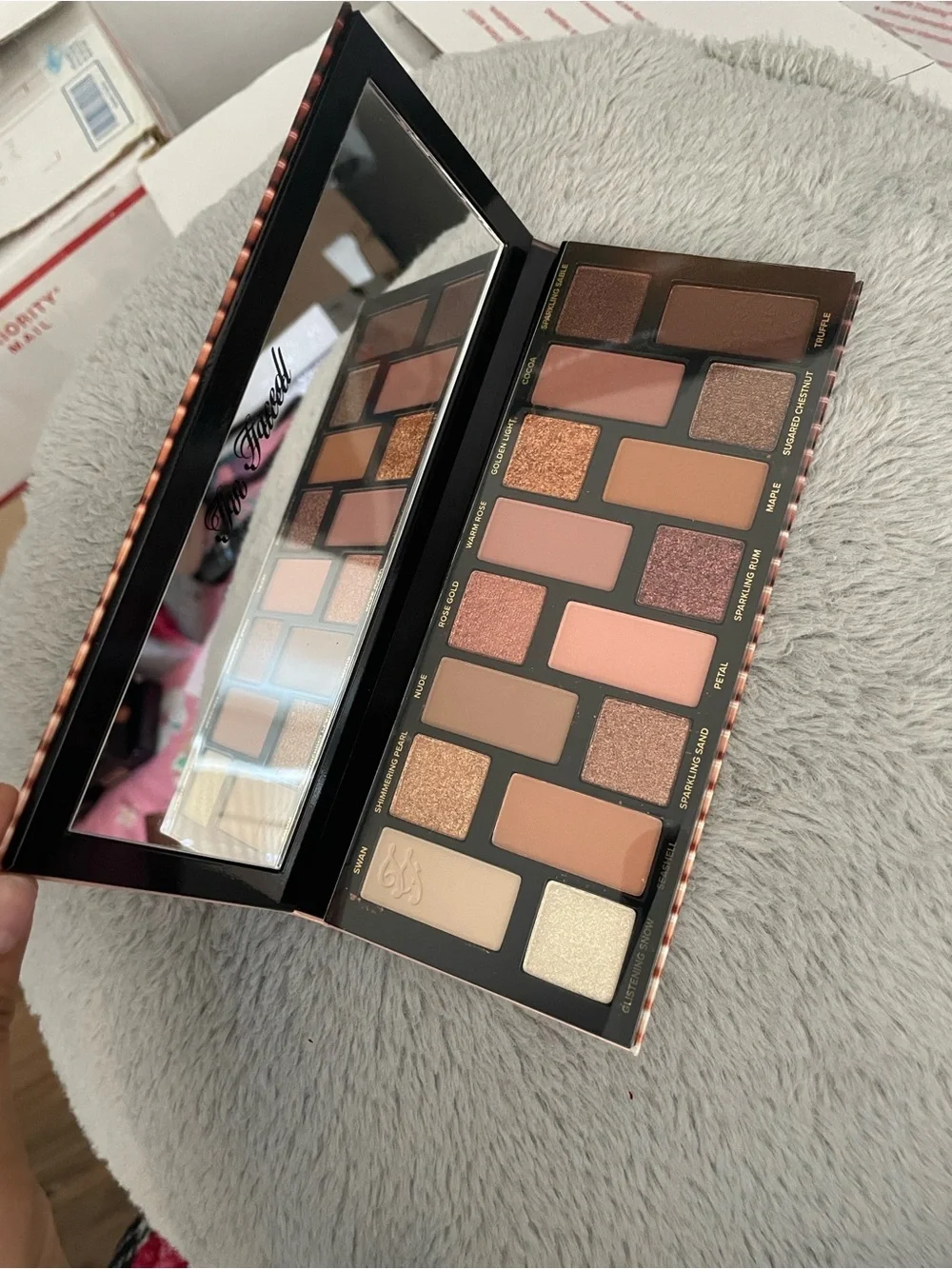 Too Faced The Natural Nudes Eyeshadow Palette - Rose Gold and Black